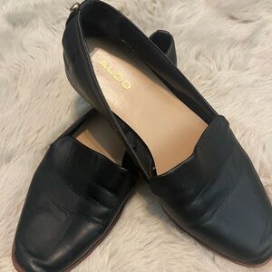 Aldo Classic Black Leather Flats